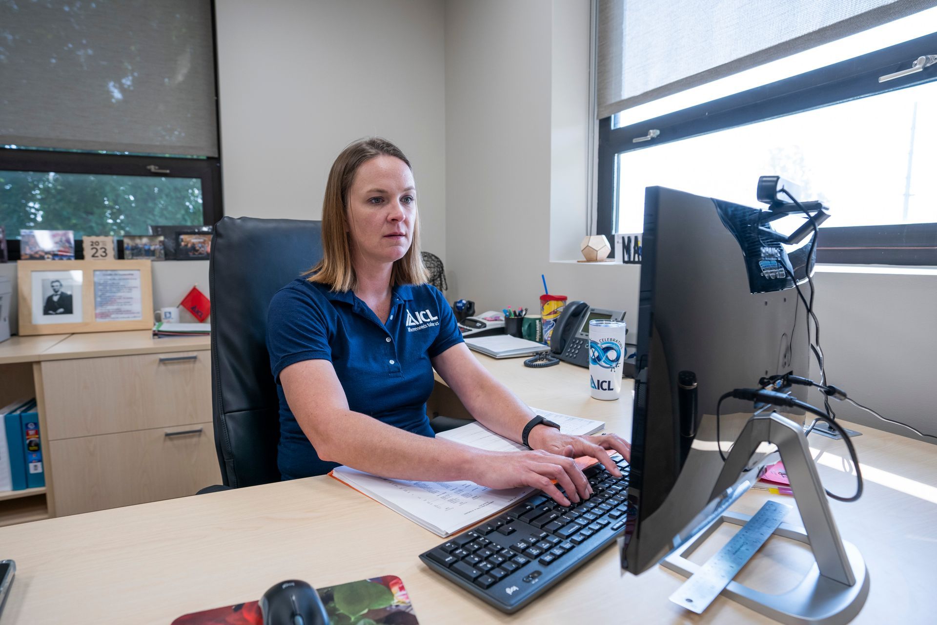 Professional photograph of an employee of ICL Lawrence taken by KMG.