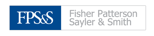 a blue and white logo for fisher patterson sayler & smith
