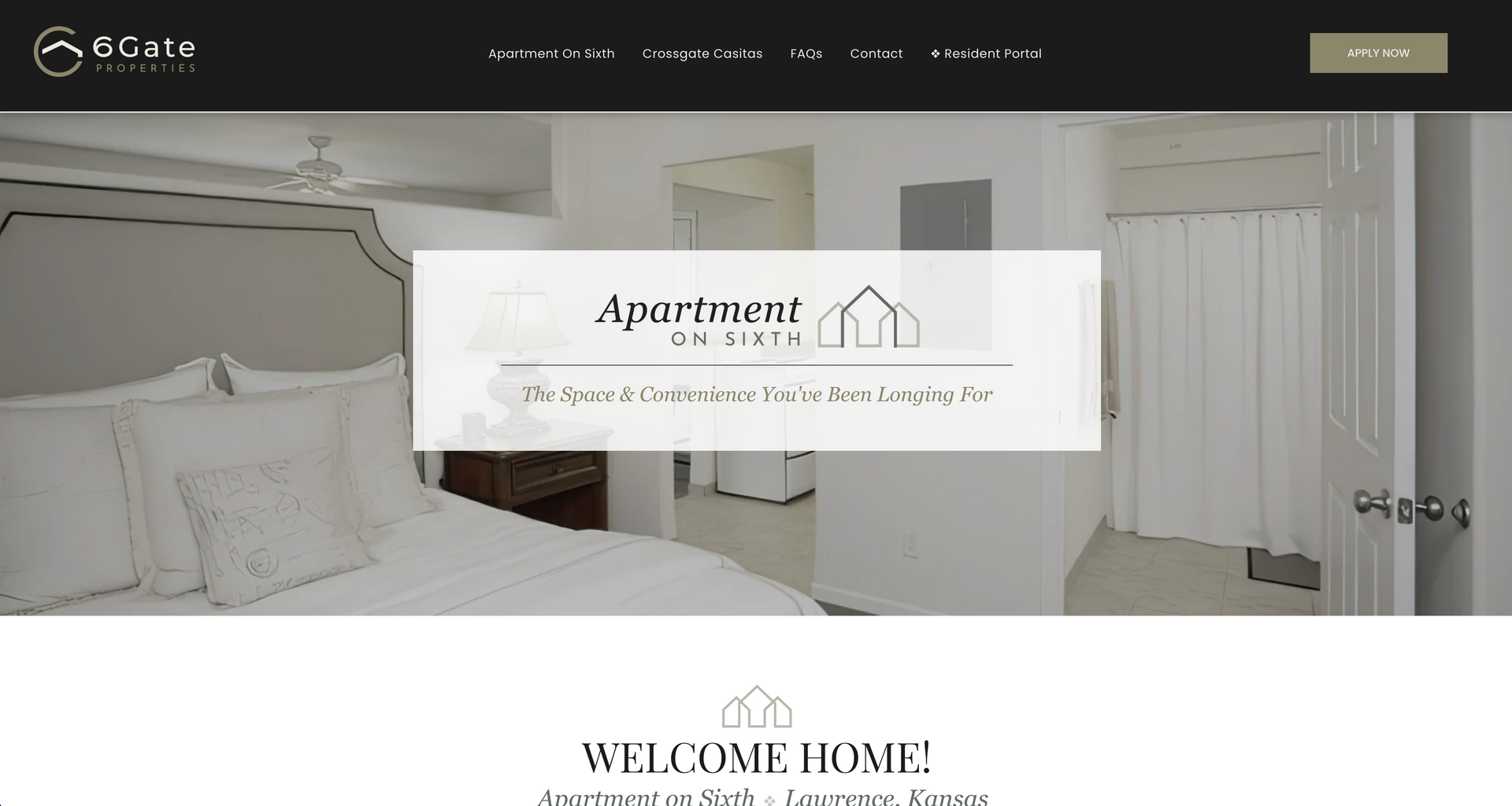 Screenshot of a website made by KMG.