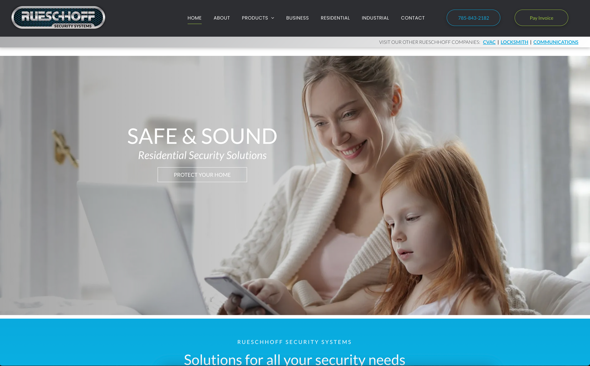 Screenshot of a website made by KMG.