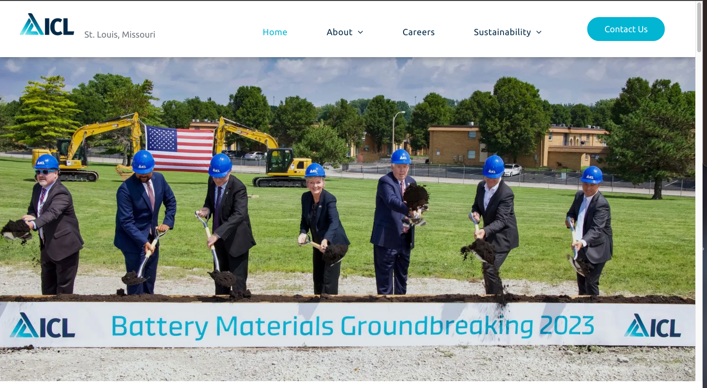 Screenshot of a website made by KMG.