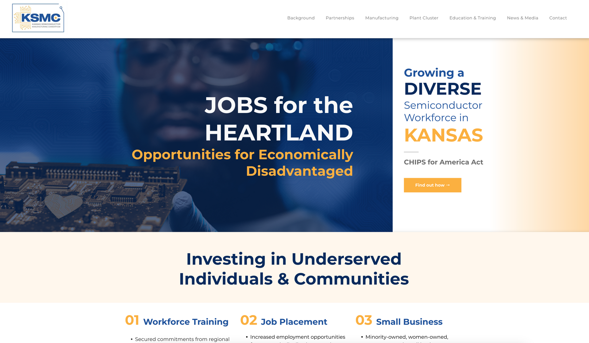 Screenshot of KSMC website.