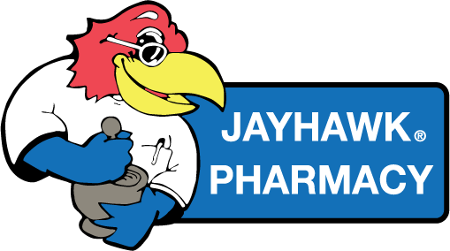 Jayhawk Pharmacy logo made by KMG.
