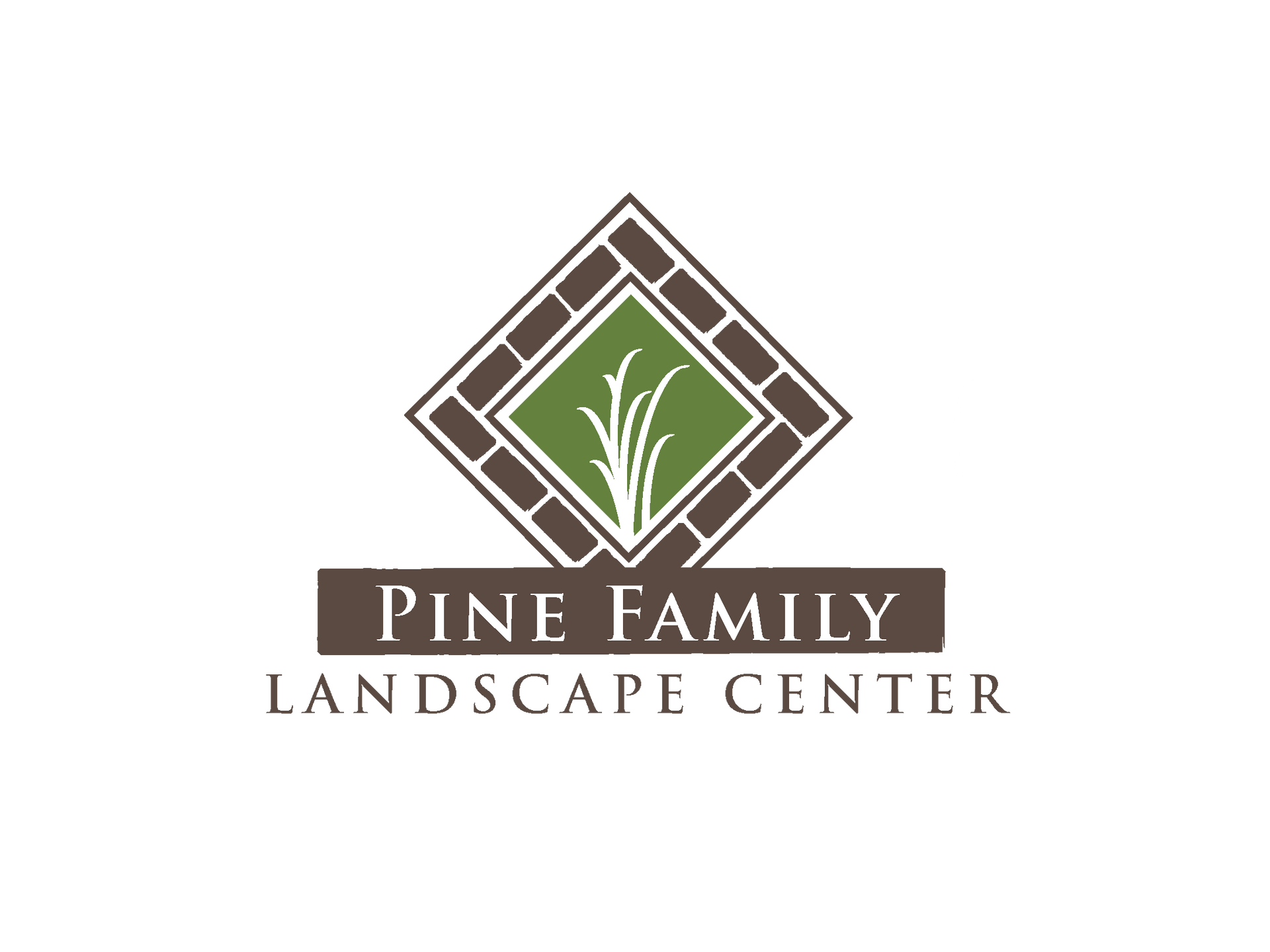 Pine Family Landscape Center logo made by KMG.