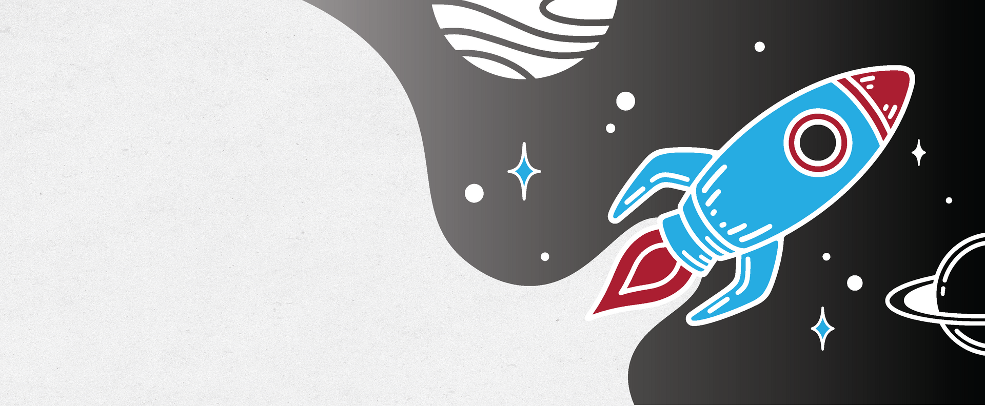 Decorative background of a rocket for KMG website.