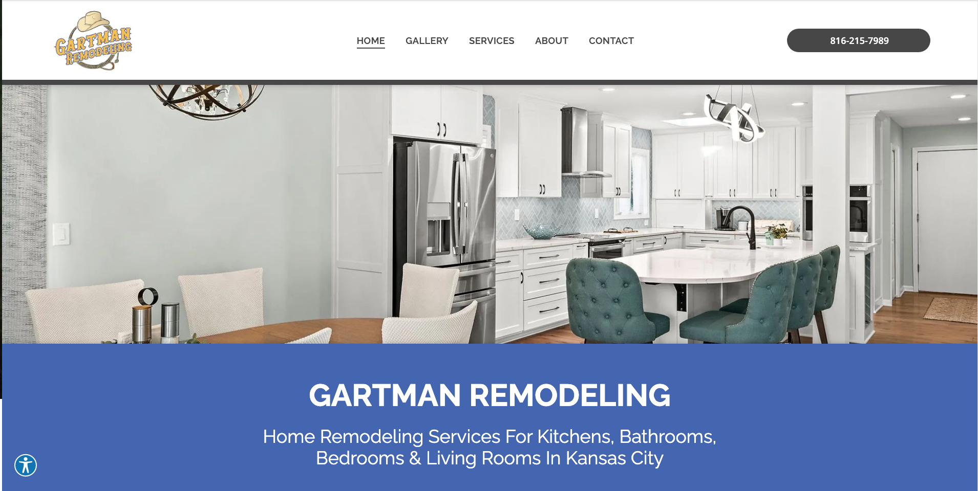 Screenshot of a website made by KMG.