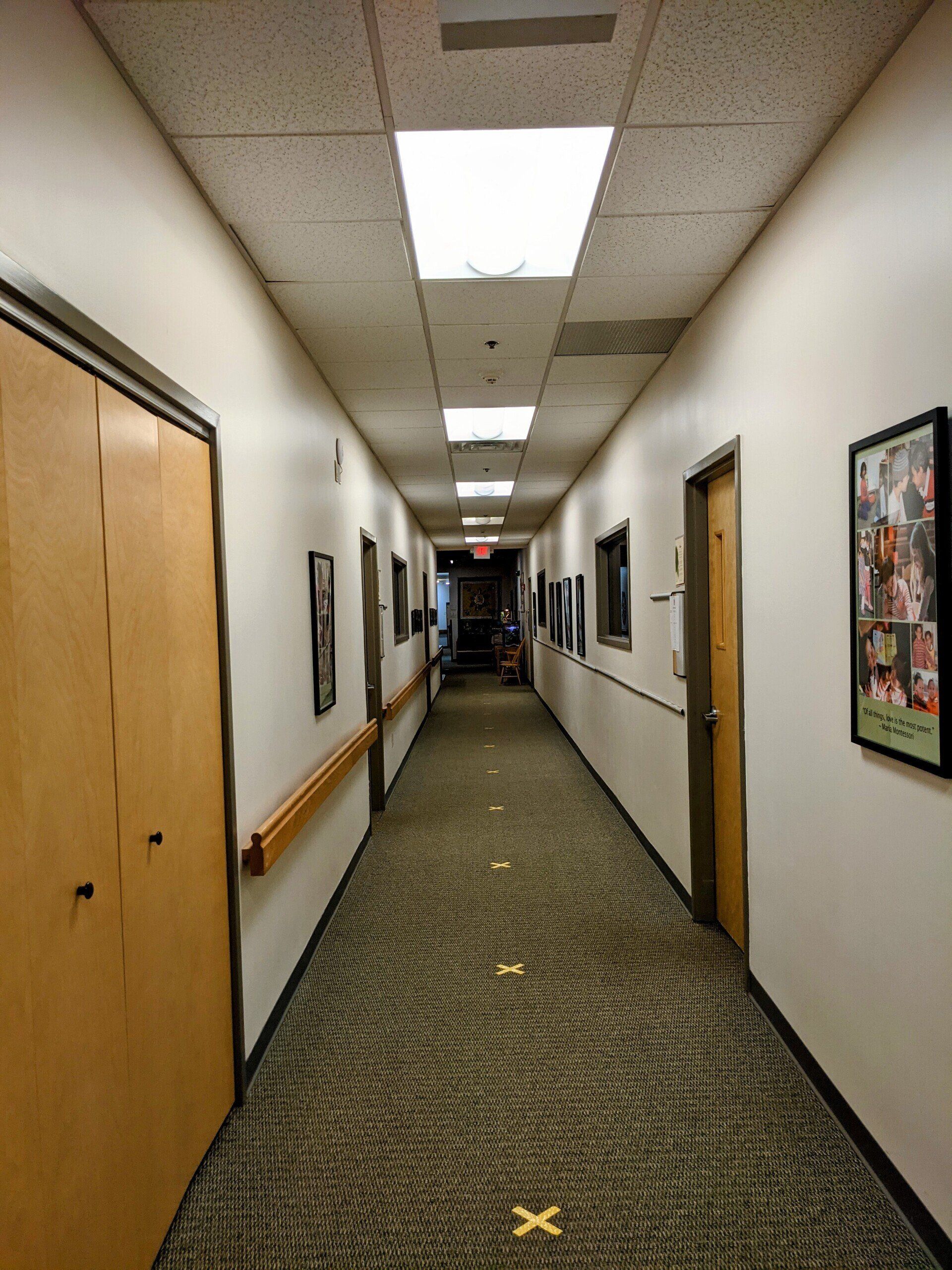 Montessori classroom hallway