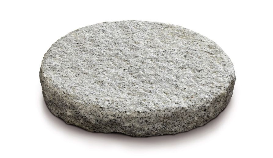 Pietra di granito grigia, rotonda.