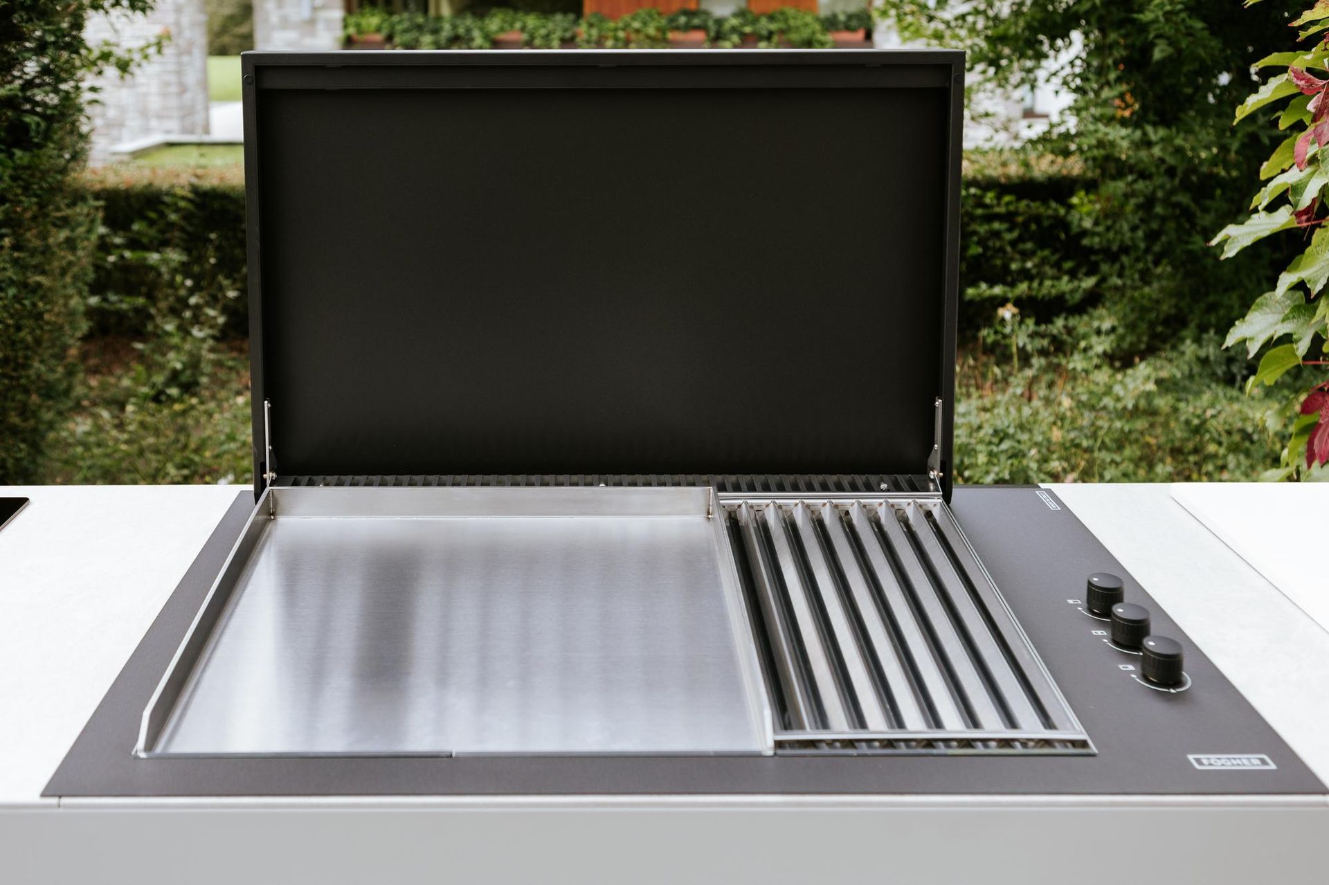 Griglia da incasso per esterni con piastra 