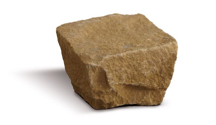 Roccia arenaria color marrone chiaro.