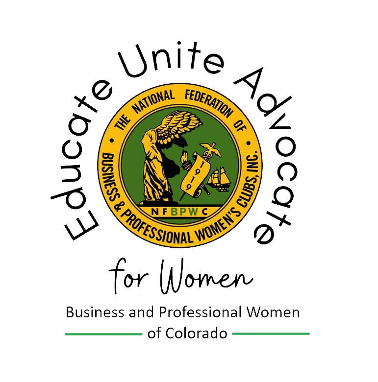 The logo for the business and professional women of colorado