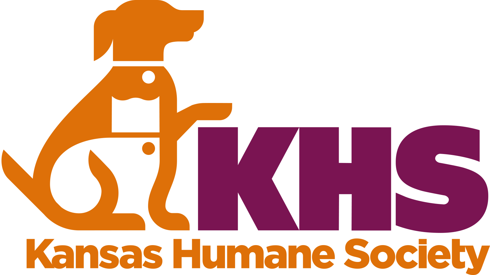 A logo for kansas humane society with a dog on it