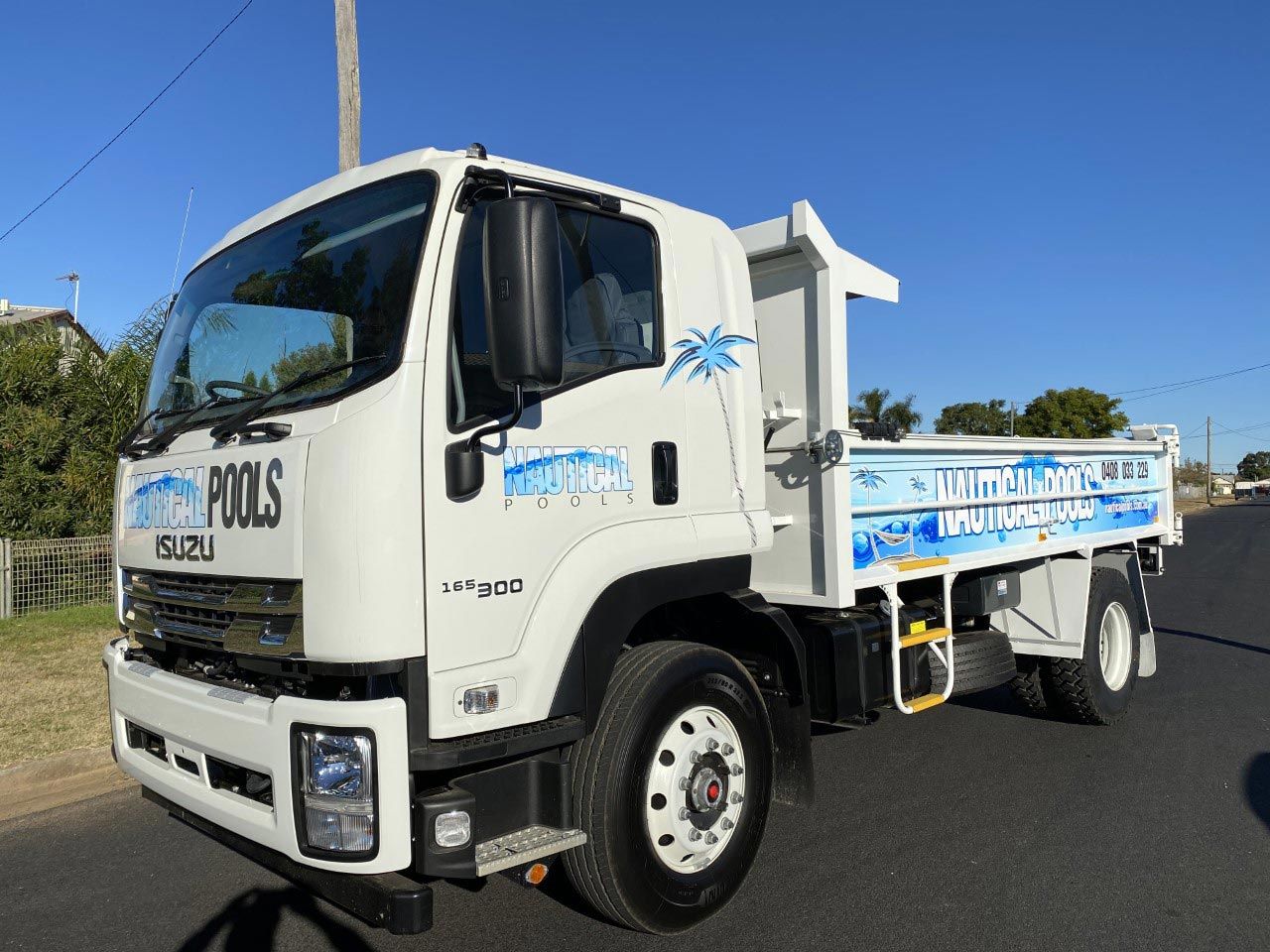 White Truck With Signs — Sign Writing in Dubbo, NSW