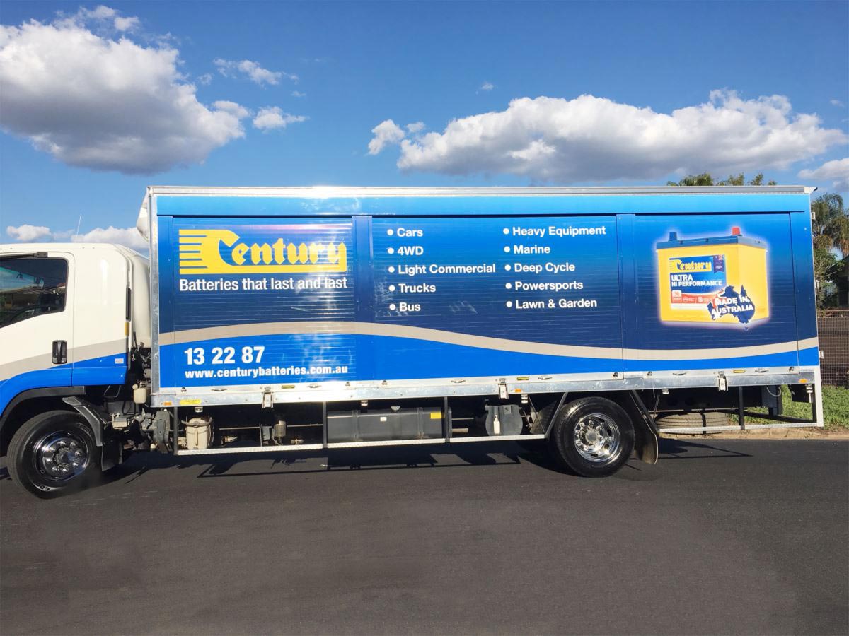 Century Truck With Signage — Sign Writing in Dubbo, NSW