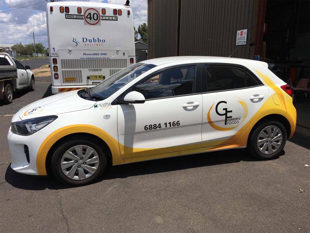 Garian Foods Car — Sign Writing in Dubbo, NSW