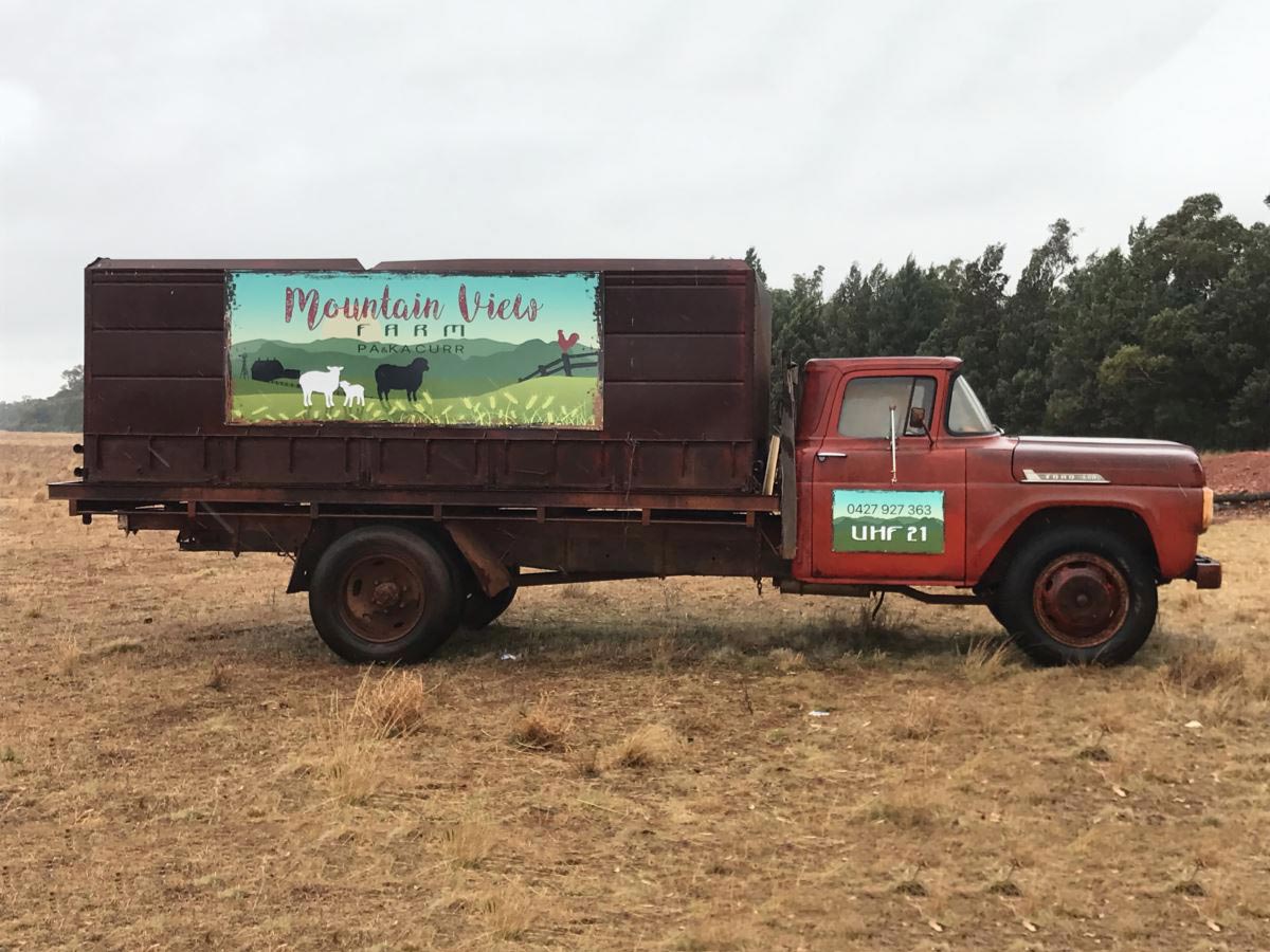 Mountain Views Farm Truck — Sign Writing in Dubbo, NSW