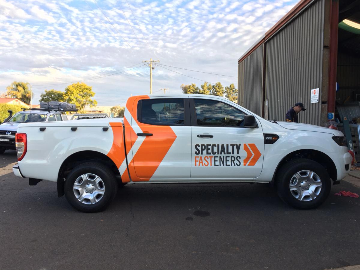Ute With Vehicle Wrap — Sign Writing in Dubbo, NSW