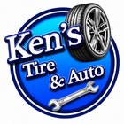 Ken’s Tire & Auto logo with a tire, wrench, and blue circular background