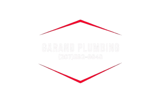 A black and red logo for garand plumbing