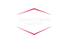A black and red logo for garand plumbing