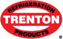 The logo for trenton refrigeration products is red and white.