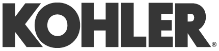 The kohler logo is black and white on a white background.