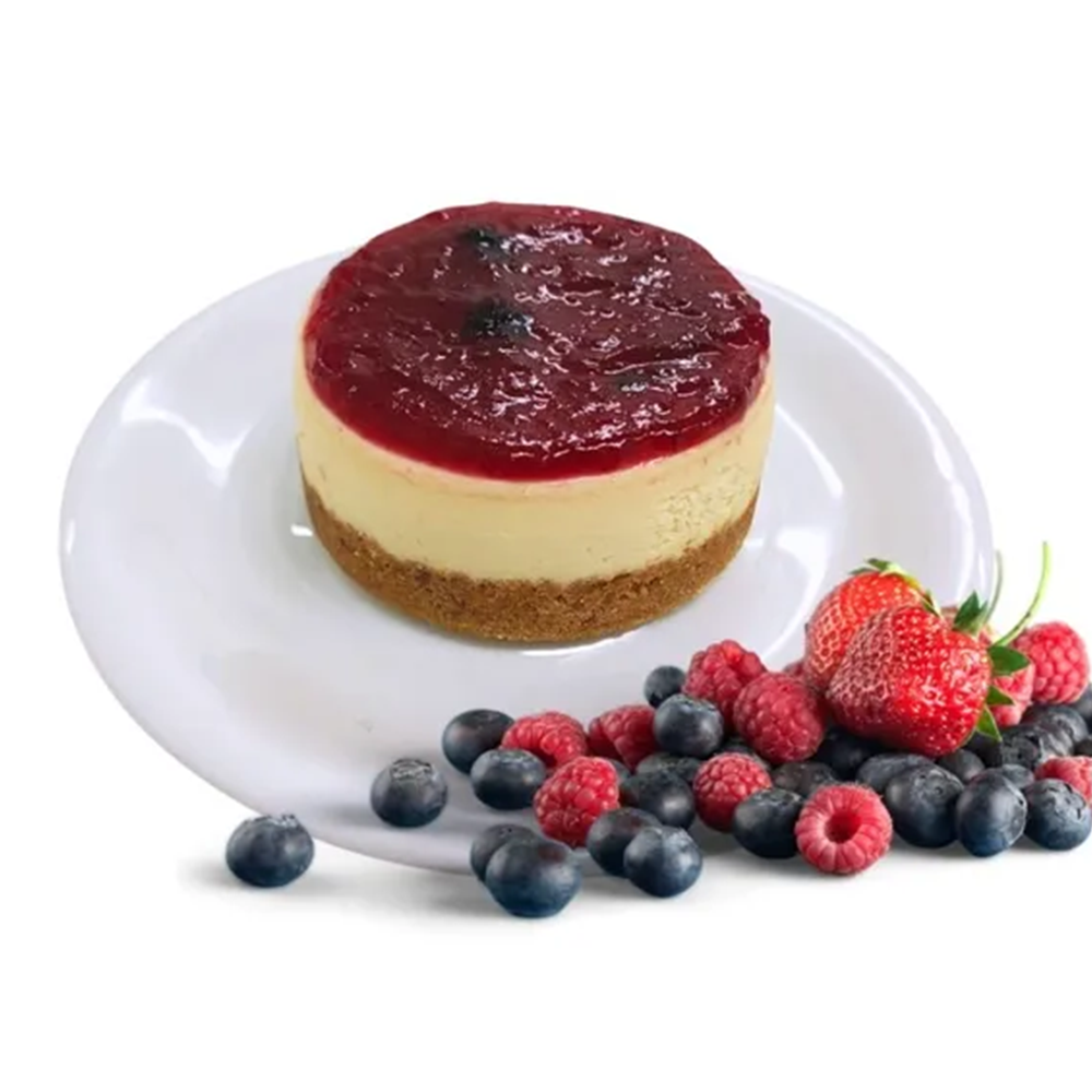 Tarta de queso con cobertura de frutos rojos de Azúcar y Cacao