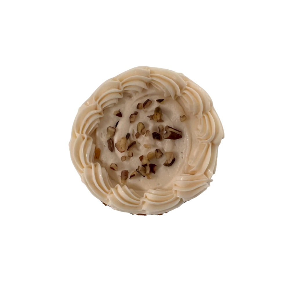 Magdalena con glaseado color canela y nueces picadas  de Azúcar y Cacao