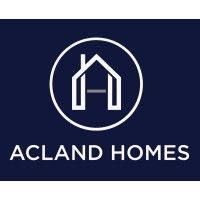 Acland Homes logo: white house outline within a circle, on a navy blue background.