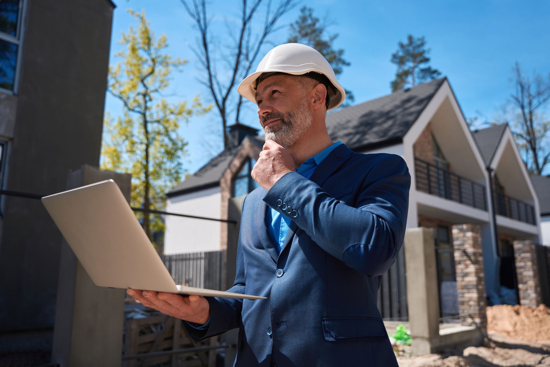 inspector looking at service areas