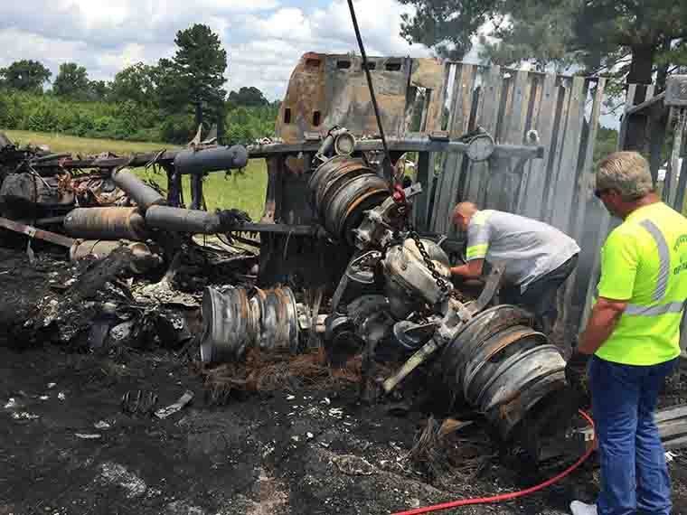 Accident recovery site