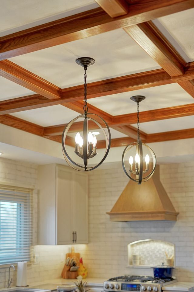 A Modern Ceiling with Bulb Light Design - Lincoln, NE - SkyLimit Remodeling