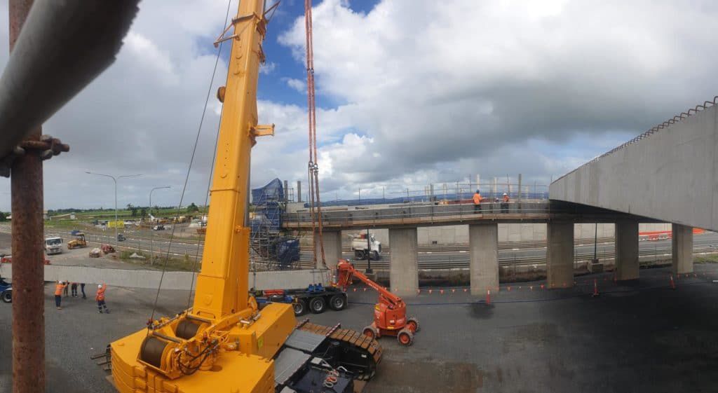 Expert Bridge Construction Featuring Yellow Crane Equipment — Bampak In Coolum Beach QLD