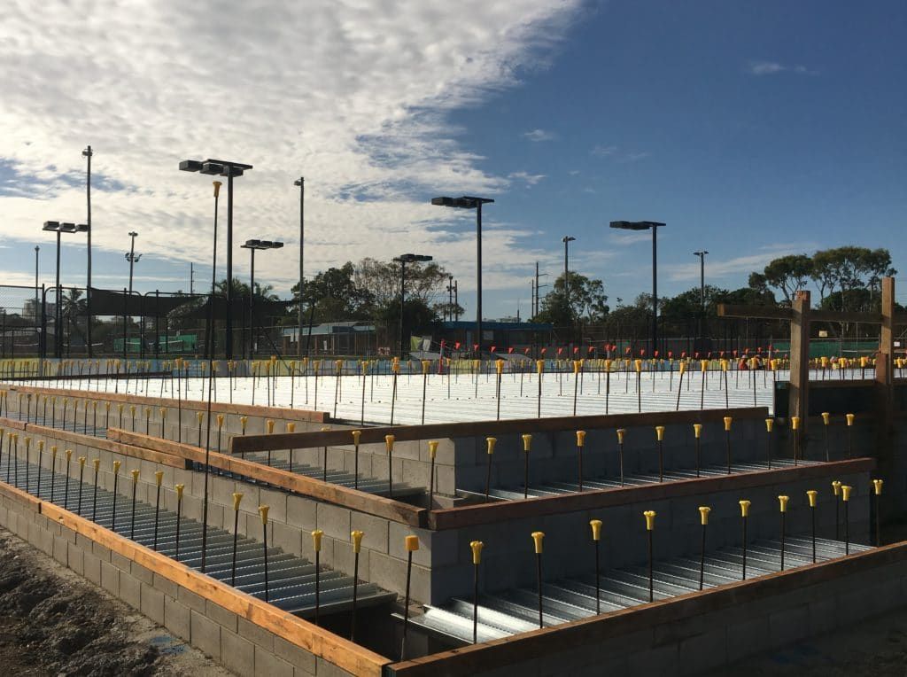 Constructing a Tennis Court With Meticulous Craftsmanship — Bampak In Coolum Beach QLD