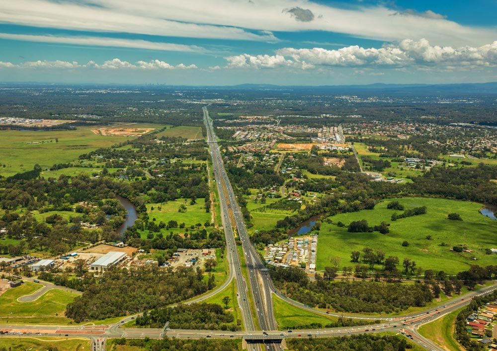 Aerial View of Bruce Highway in Caboolture — Bampak In Caboolture QLD