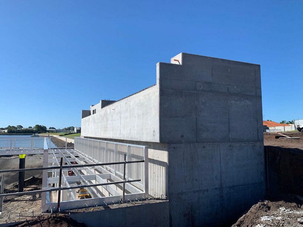 Constructions of The Concrete Wall With Metal Bridge and Handrail — Bampak In Coolum Beach QLD