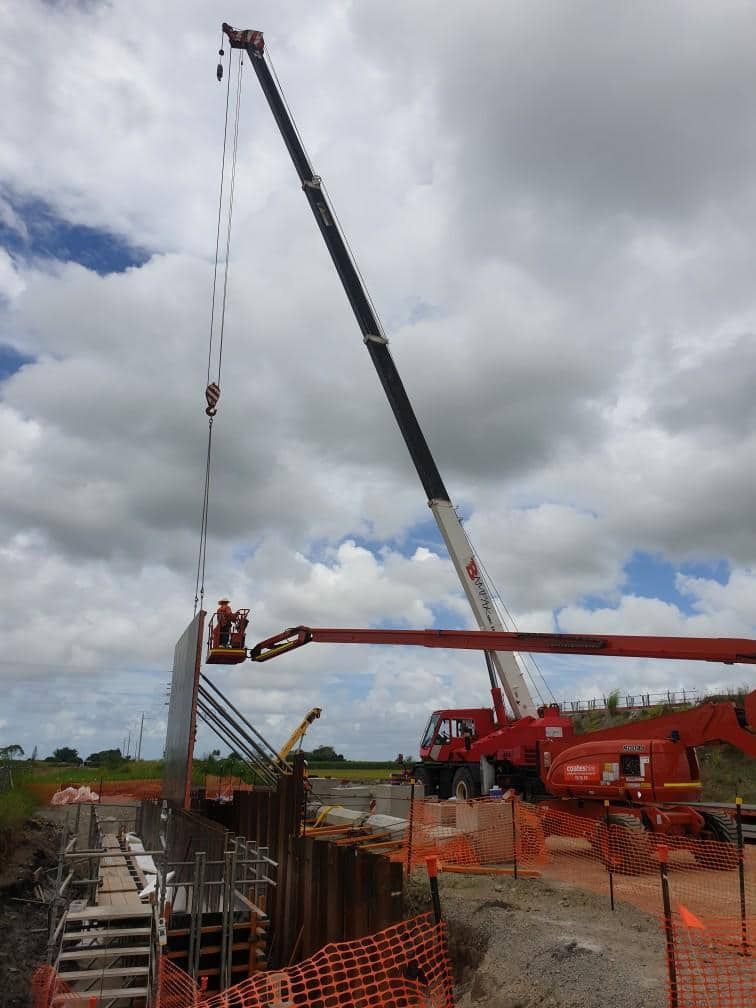 Lifting of Large Formwork with Crane Equipment for Superior Concreting Services — Bampak In Coolum Beach QLD