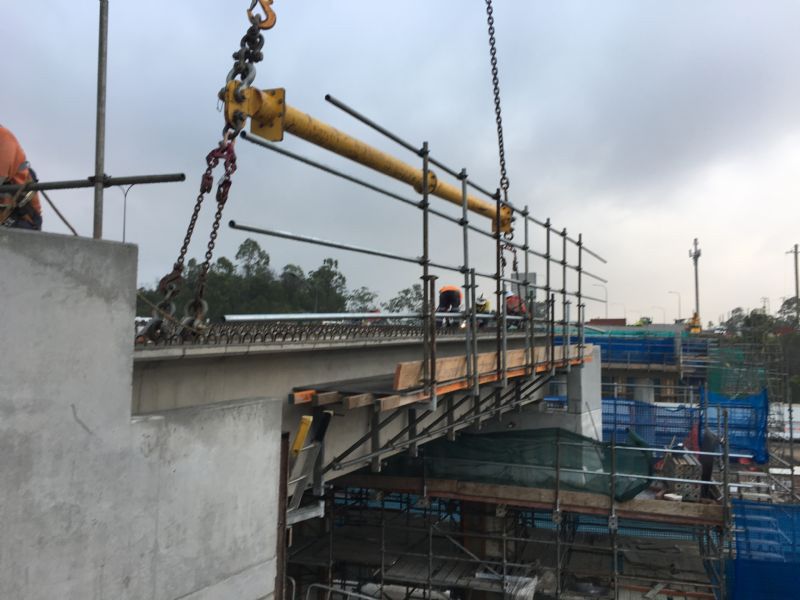 Installing Concrete Bridge Girders for Commercial and Civil Concreting Services — Bampak In Coolum Beach QLD