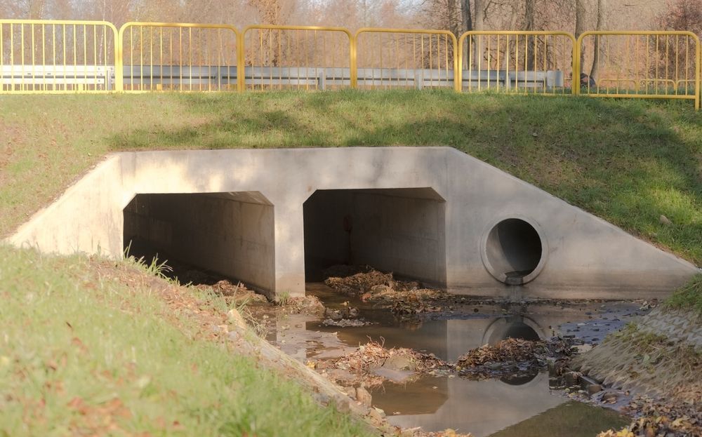 Underground Concrete Culvert Beneath The Road — Bampak In Coolum Beach QLD