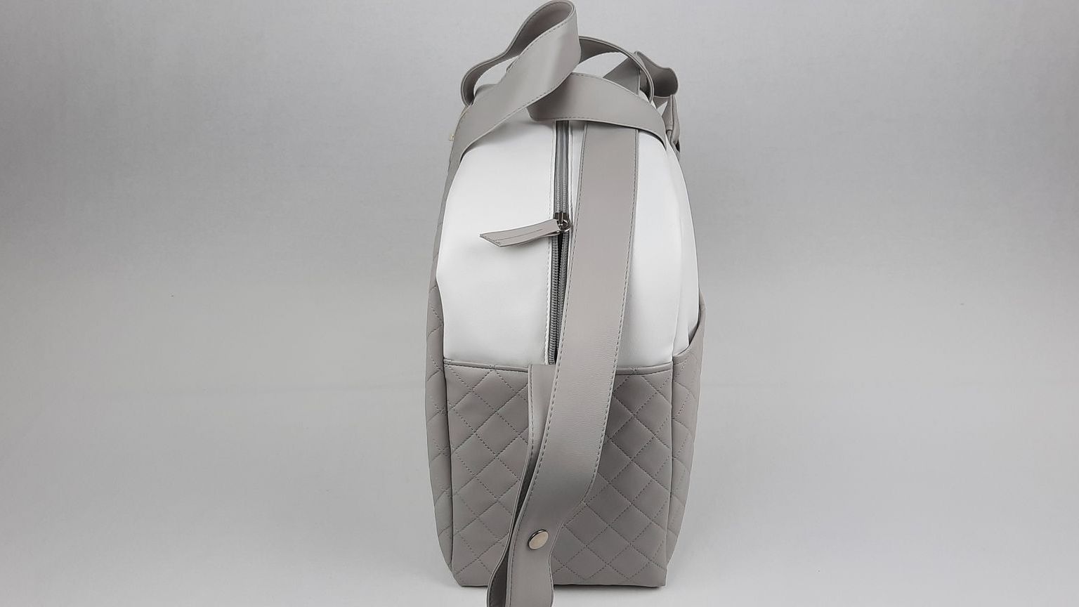 SACO MATERNIDADE NV5  PELE SINTÉTICA ACOLCHOADA COR CINZA 