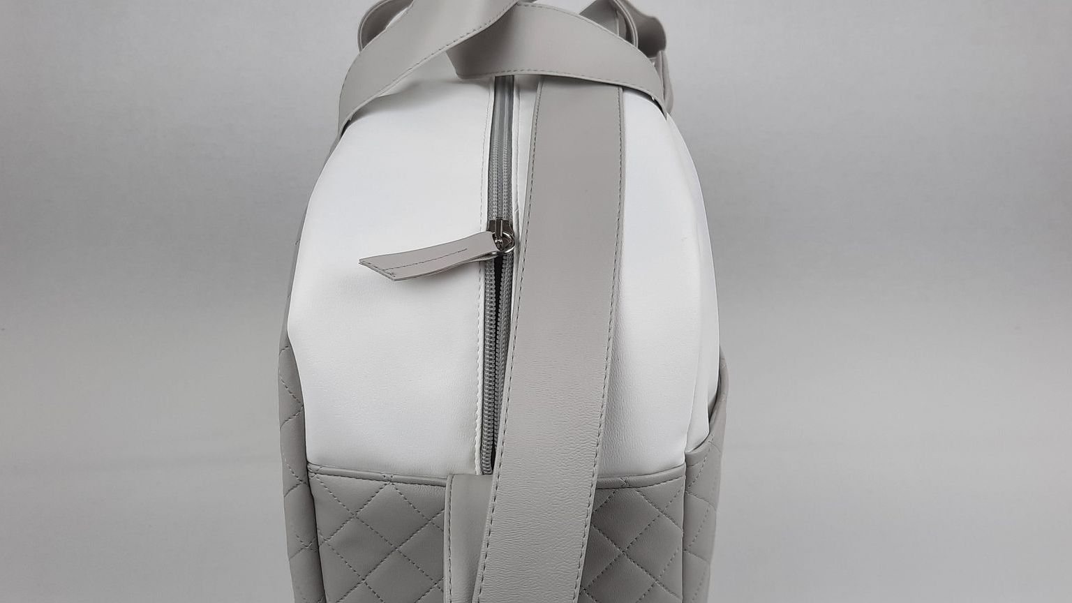 SACO MATERNIDADE NV5  PELE SINTÉTICA ACOLCHOADA COR CINZA 