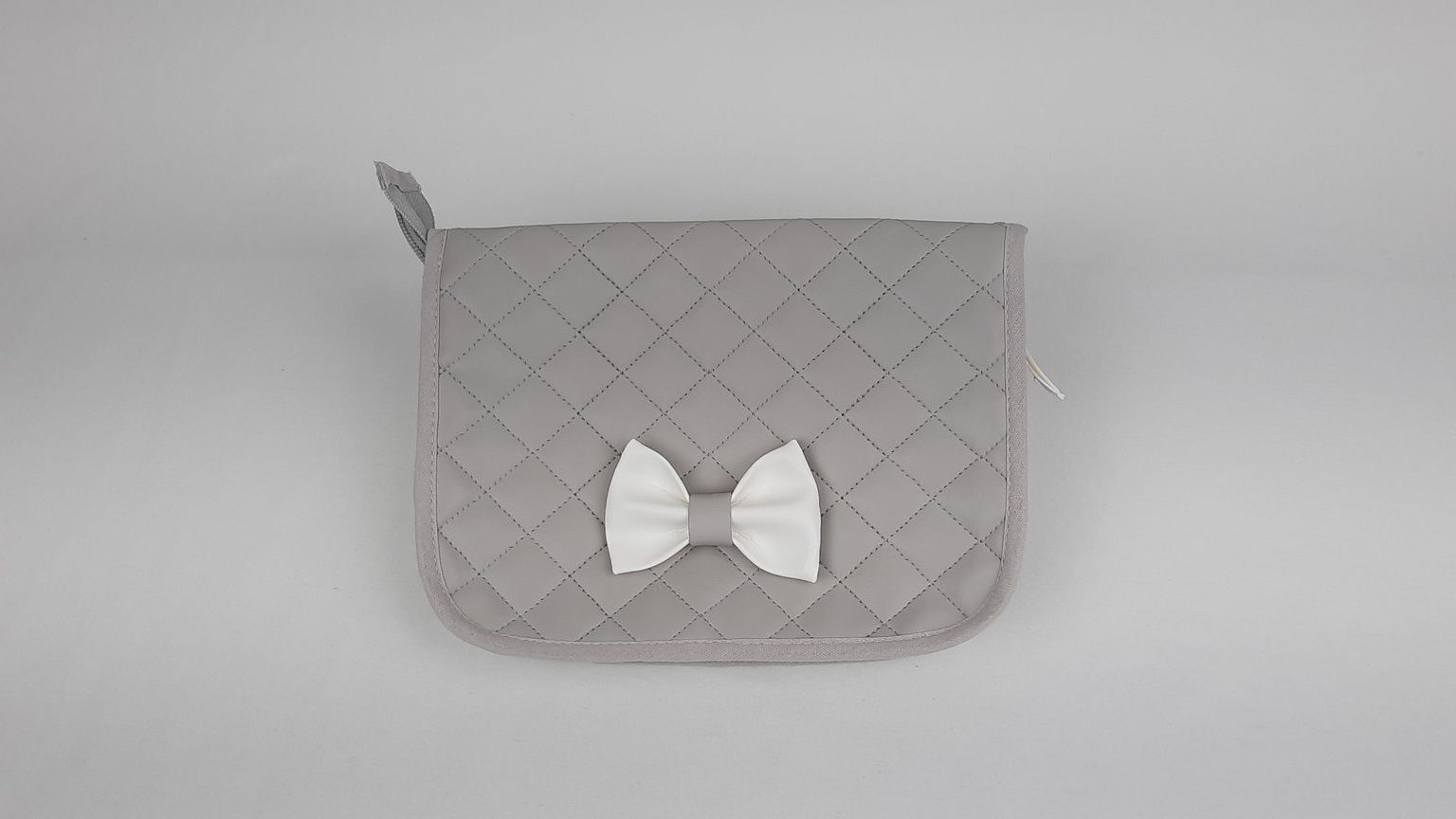 PORTA DOCUMENTOS LAÇO PELE SINTÉTICA ACOLCHOADA COR CINZA