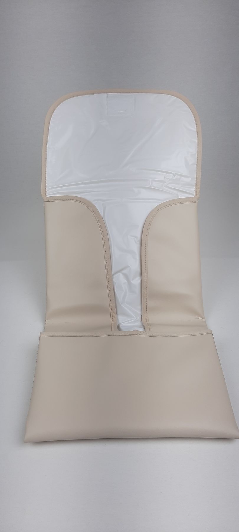 MUDA FRALDAS PELE SINTÉTICA LISA COM LAÇO COR BEGE