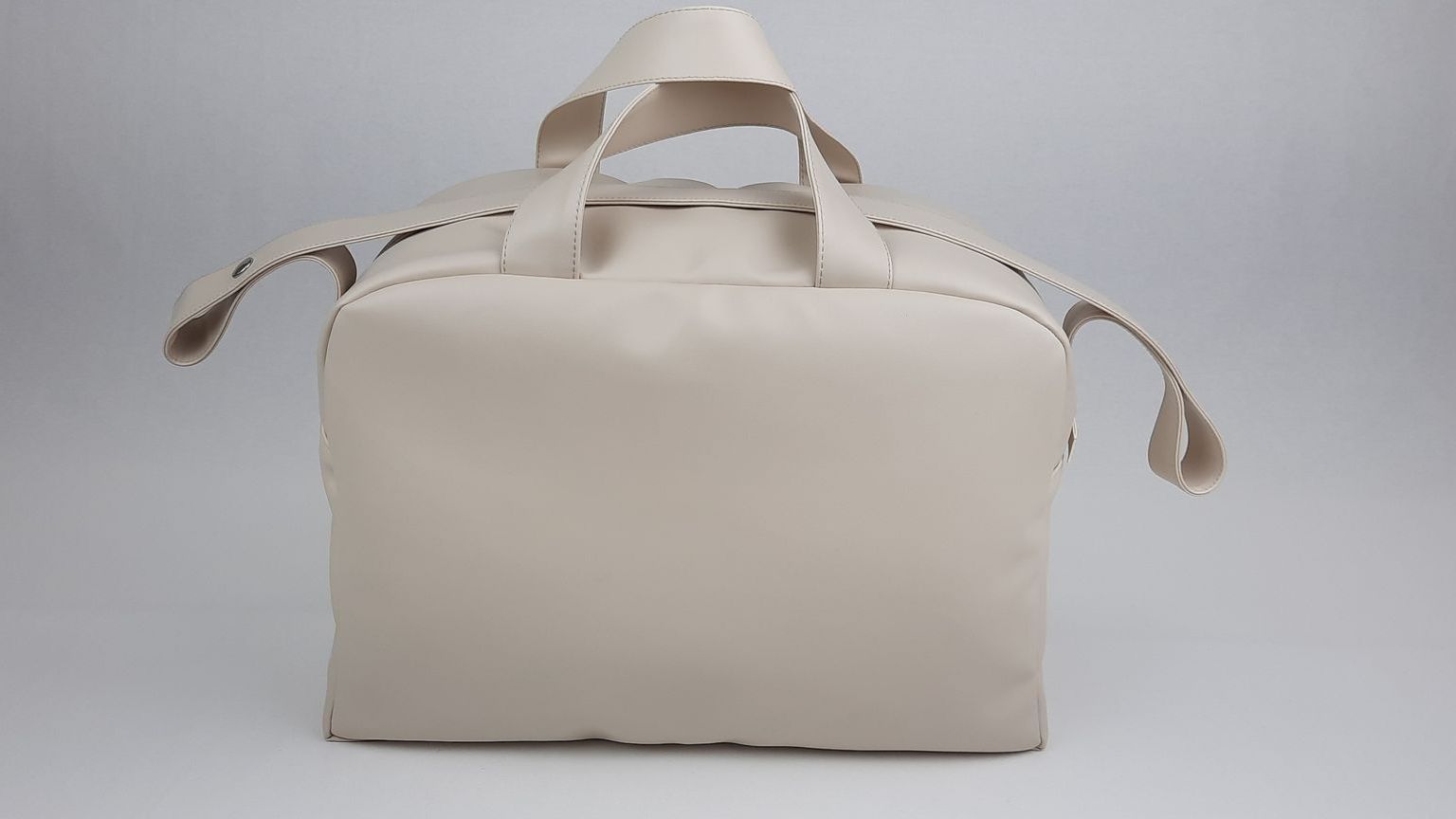 SACO MATERNIDADE NV4 PELE SINTÉTICA  LISA COM LAÇO COR BEGE