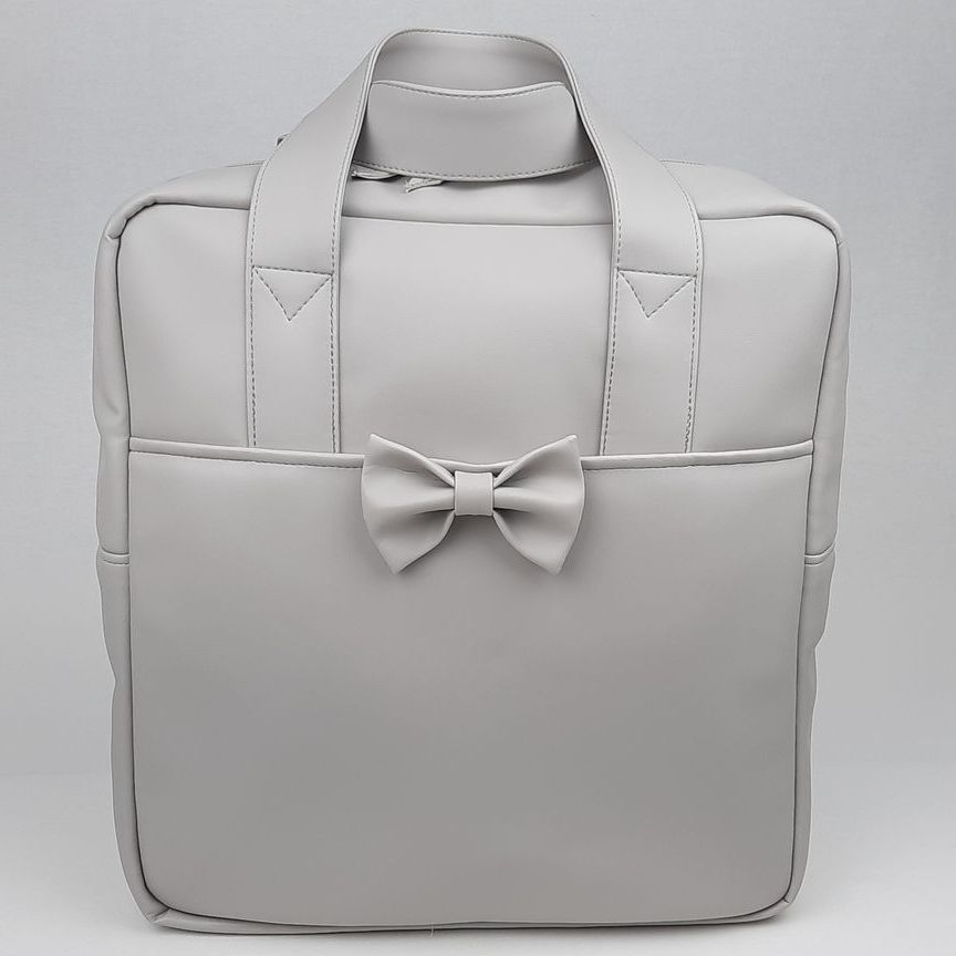 MOCHILA PELE SINTÉTICA LAÇO COR CINZA REF: NL421