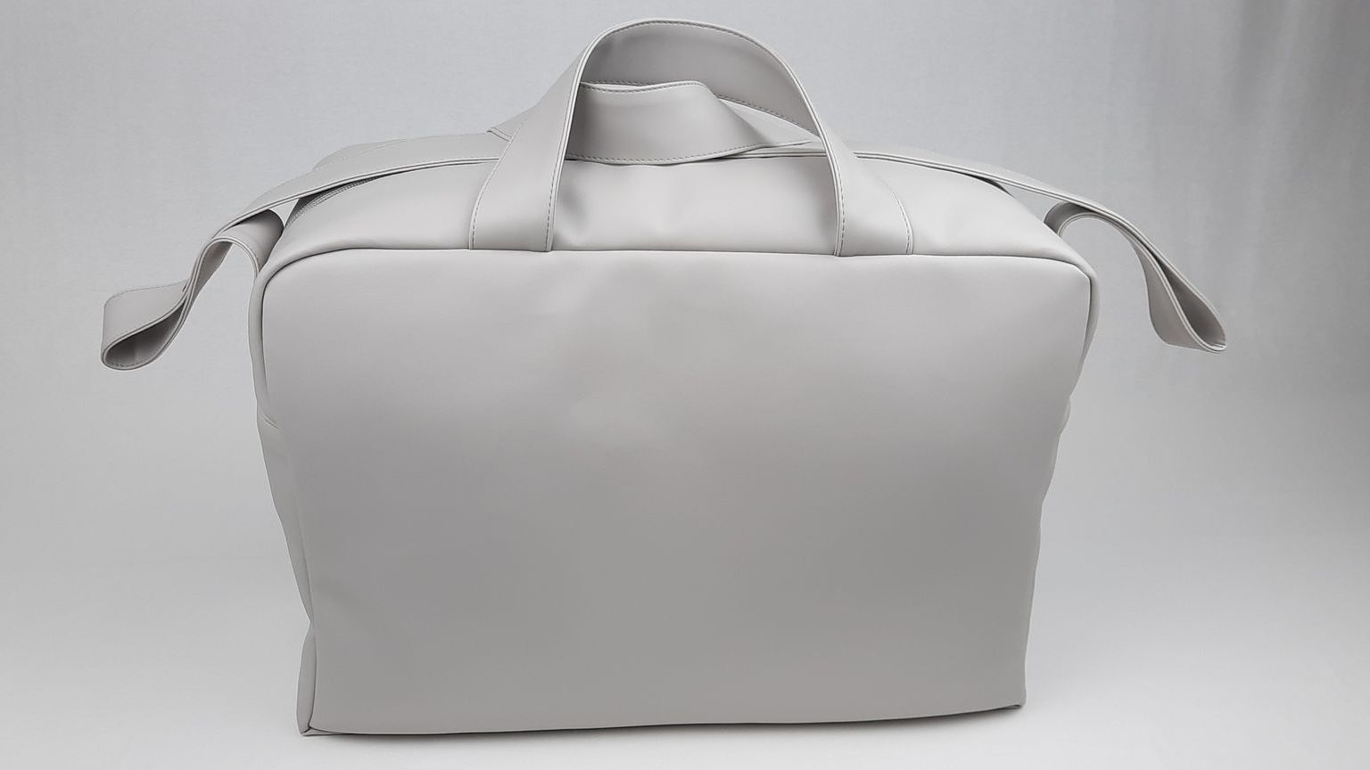 SACO MATERNIDADE PELE SINTÉTICA LAÇO COR CINZA REF: NL405