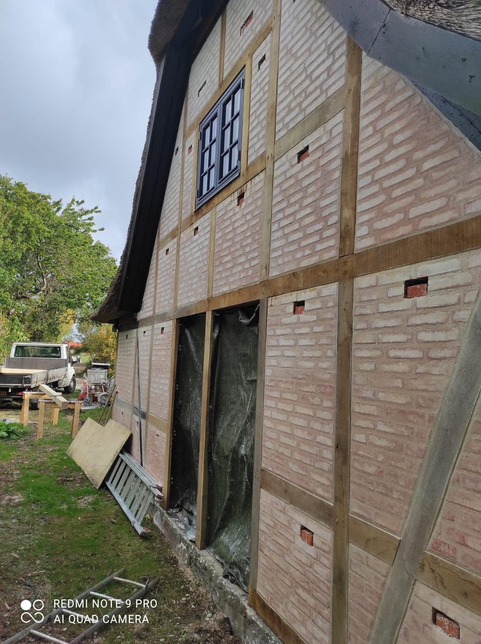 facade arbejde på bygning