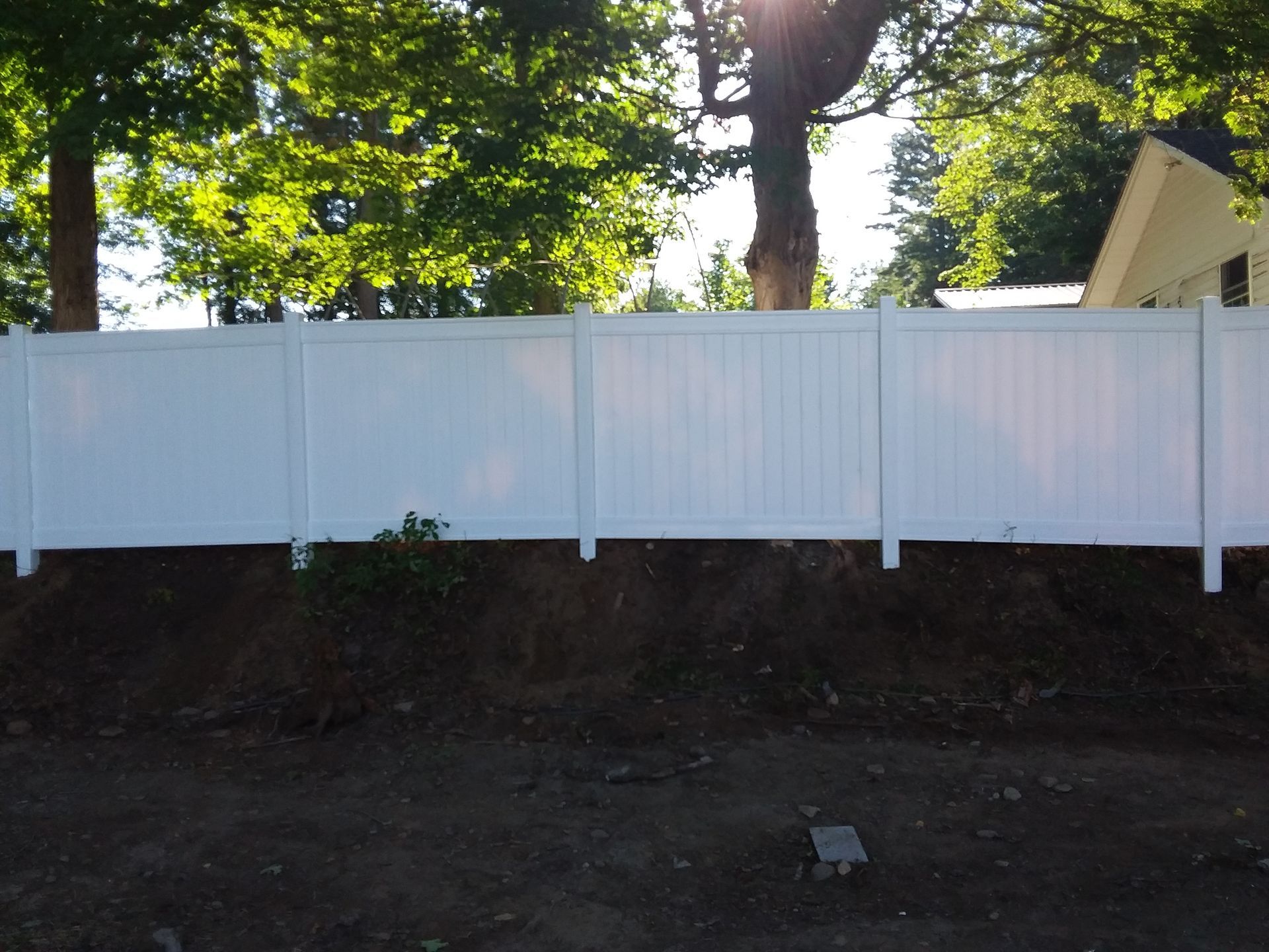 Wood fence installation in Delavan, NY by KKR Fencing