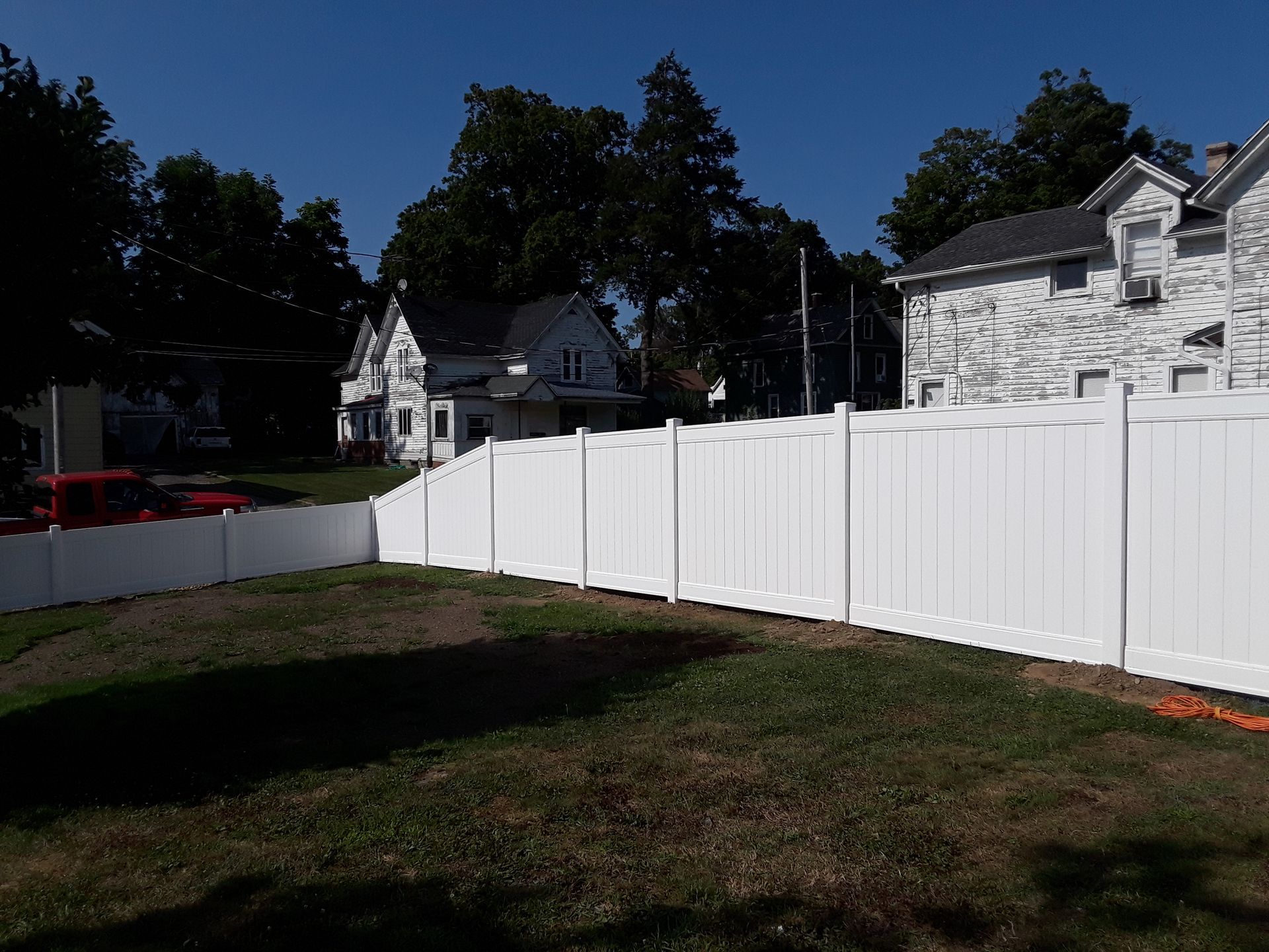 Wood fence installation in Delavan, NY by KKR Fencing