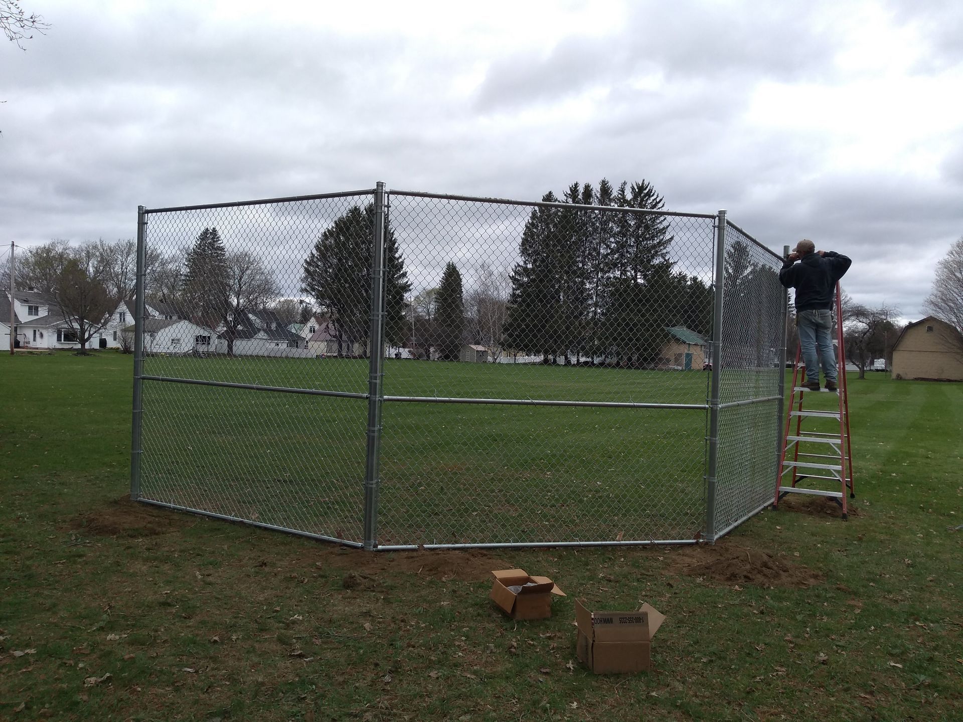Fence installation in Delavan, NY by KKR Fencing